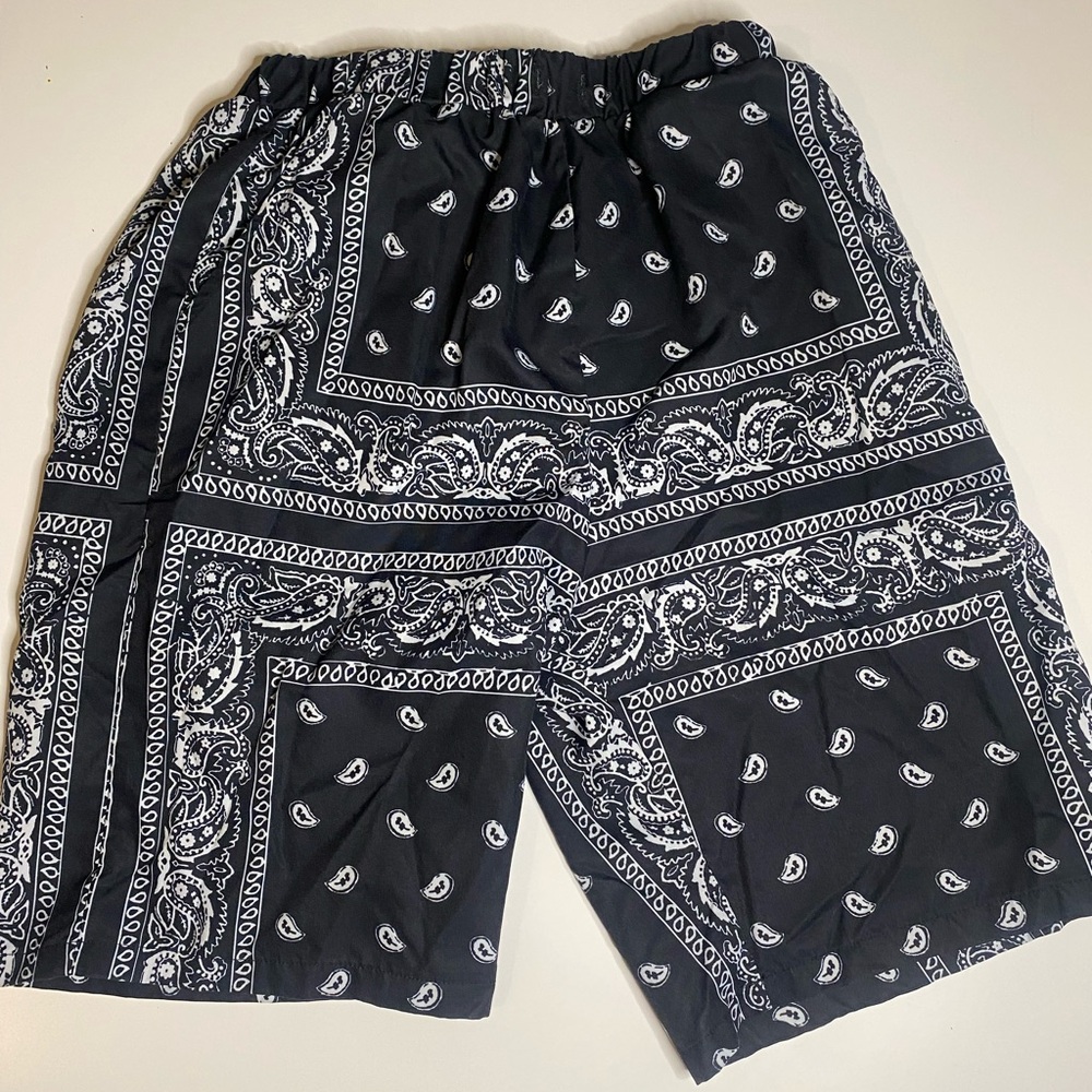 SHEIN Black and White Cargo Shorts
